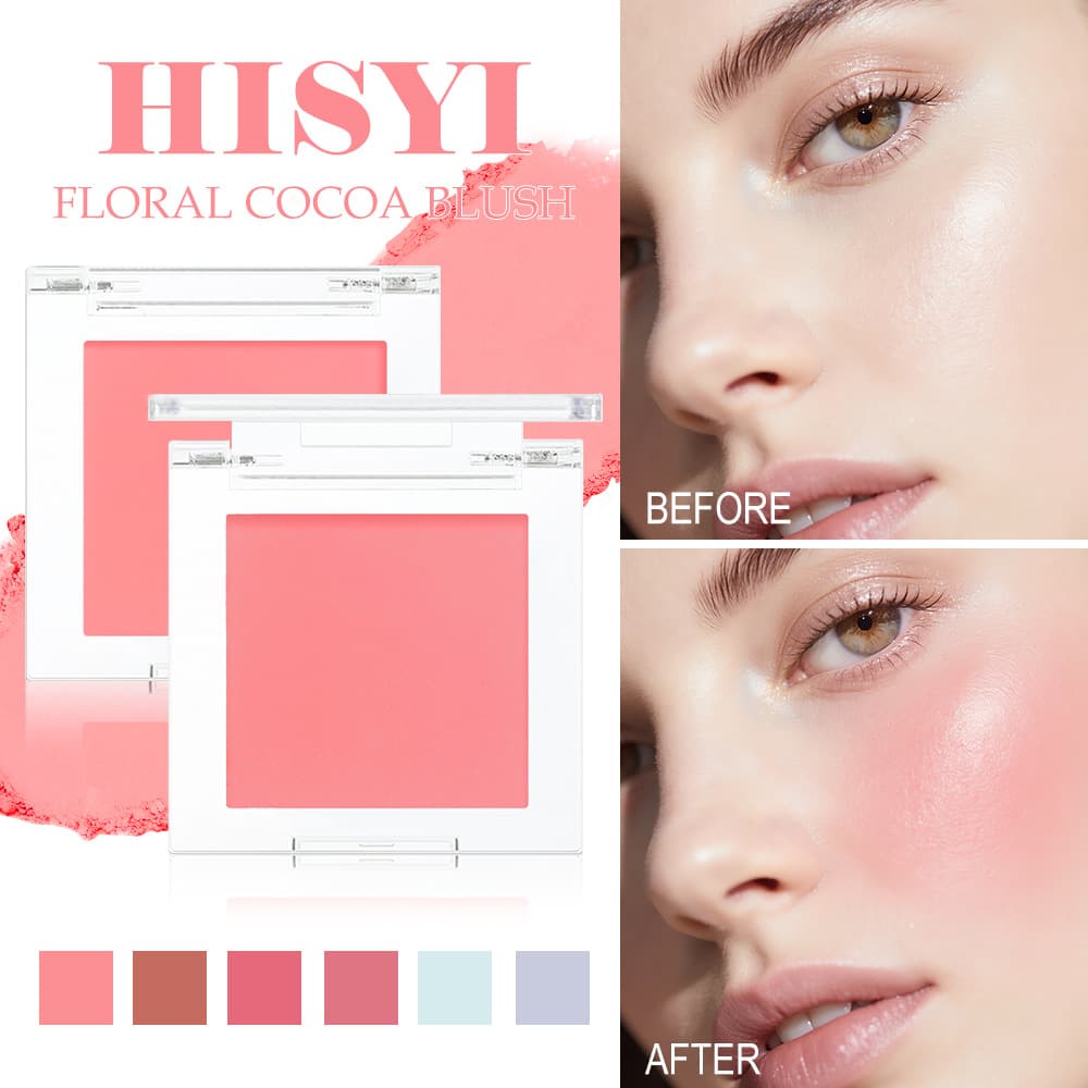 HISYI Huayang Coco Blush Natural Matte No Makeup Good Complexion Blush Purple Monochrome Blush Cross-border