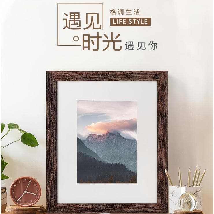 Creative Combination Photo Frame Display Wall Collage Vintage Wooden Frame 6-Inch Picture Frame Photo Album Wall Hanging Decoration