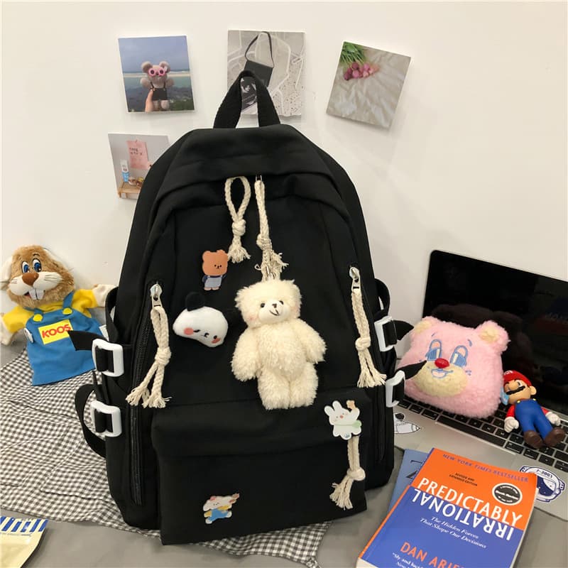 Japanese Style Backpack for Women College Students 2025 New Korean Large Capacity Cute Backpack for Middle School Girls Versatile