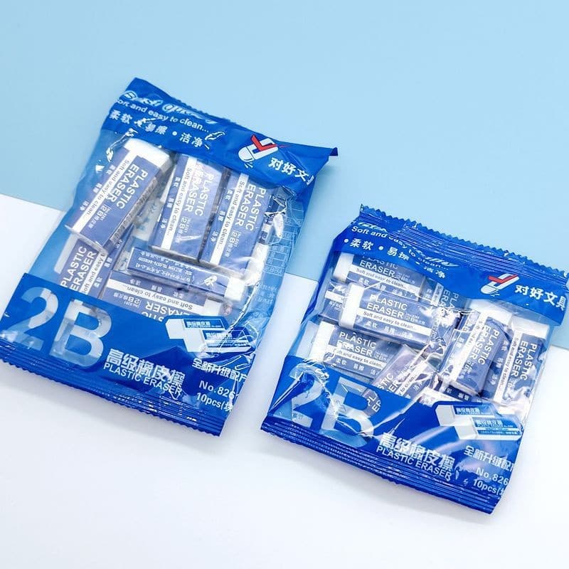 No.8260 Blue 2B Pencil Eraser Soft Easy To Erase Clean Stationery Office Culture Eraser Pencil Eraser