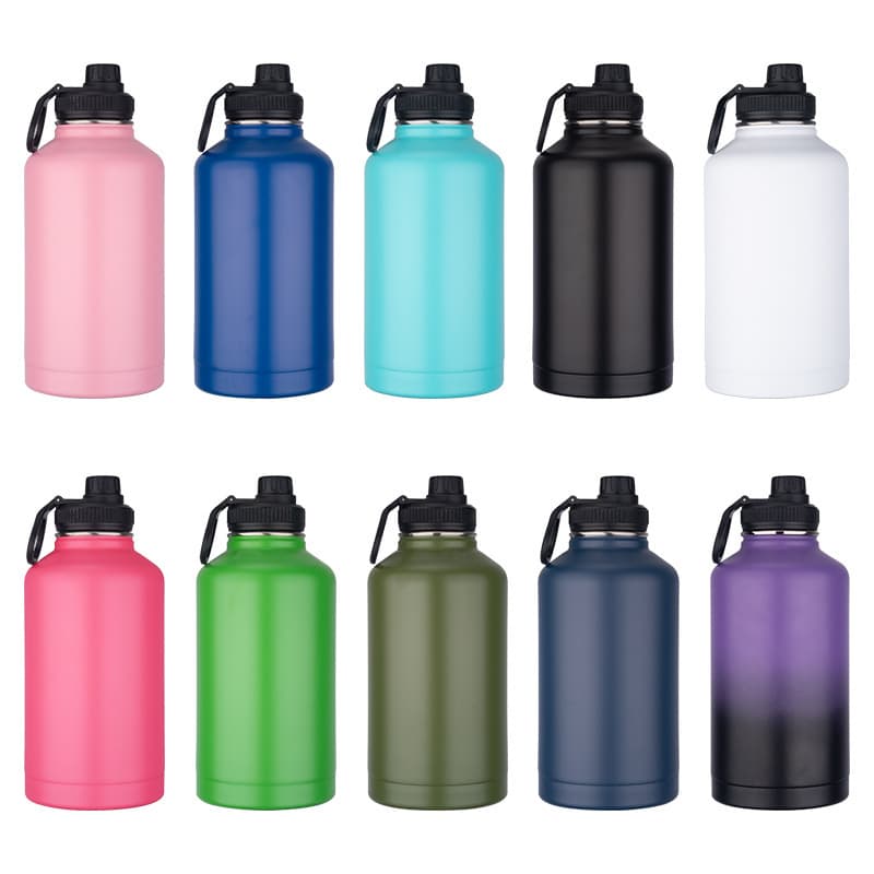 Cross-border 64oz Space Bottle 304 Stainless Steel Insulated Cup Outdoor Portable Large Capacity Vacuum Sports Water Bottle Custom