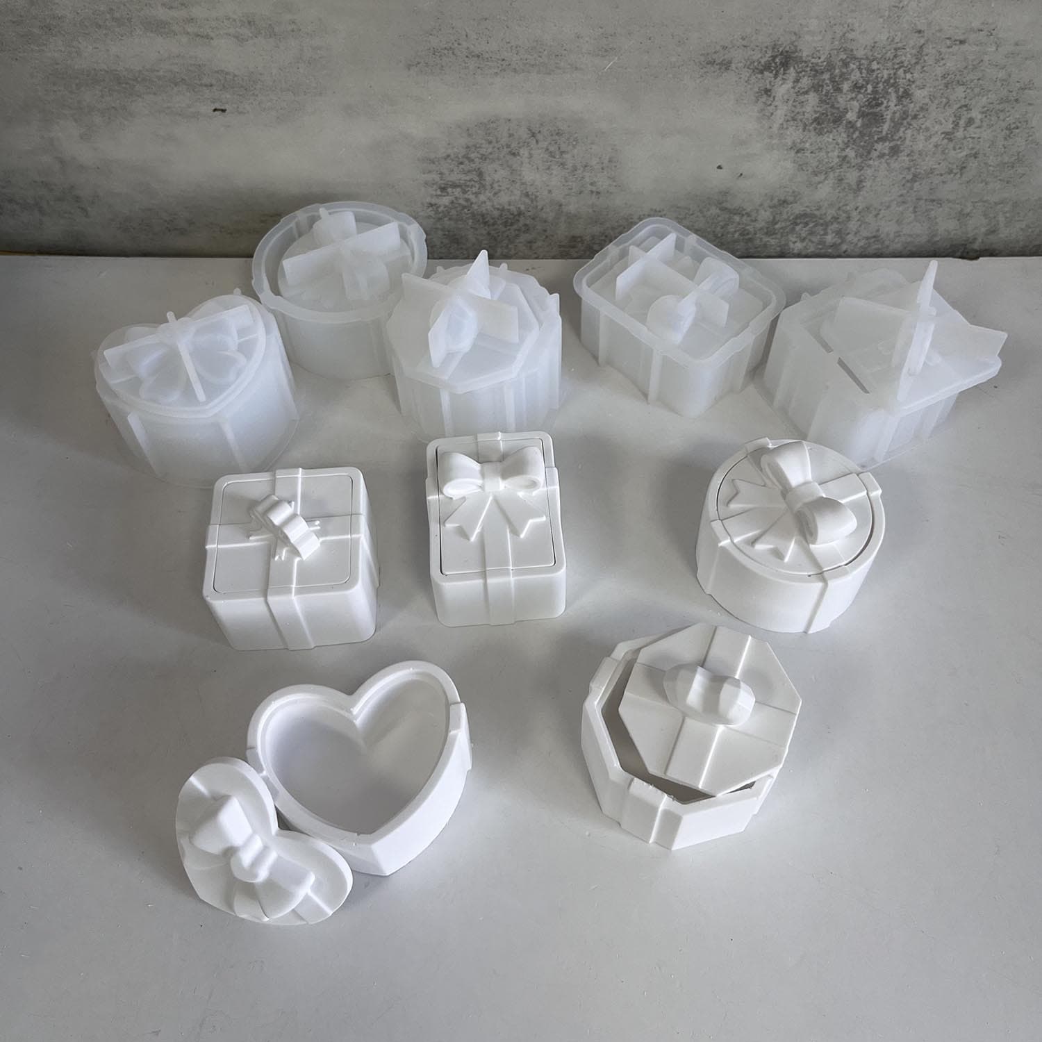 New Gift Storage Box Silicone Mold Earring Pendant Jewelry Storage Gypsum Epoxy Resin Mold
