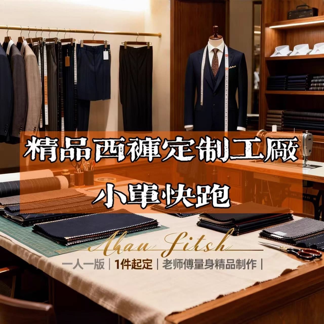 Custom men's and women's heavy-duty trousers, processing with provided images and materials, original design, casual and workplace, full and half wool, high and low waist, slim fit