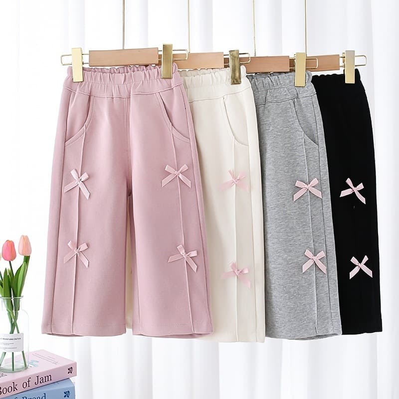 Girls Pants Spring Autumn Casual Straight Leg Pants 2025 New Loose Straight Pants Baby Spring Wide Leg Pants
