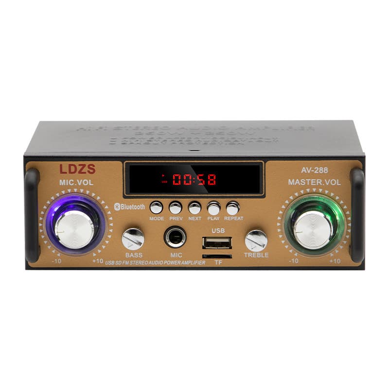 Cross-border AV-288BT Bluetooth Amplifier Home Small Speaker Amplifier Home Theater Impedance Amplifier