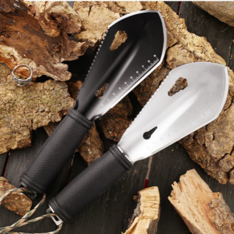 Outdoor Portable Multi-Function Shovel Iron Shovel Hand Shovel for Beachcombing, Gardening, Digging Soil, Digging Wild Vegetables, Planting Flowers, Engineer Shovel