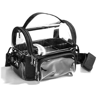 Amazon Portable Makeup Case Transparent PVC Clear Makeup Brush Holder Makeup Tool Storage Bag with Cosmetic Pouch