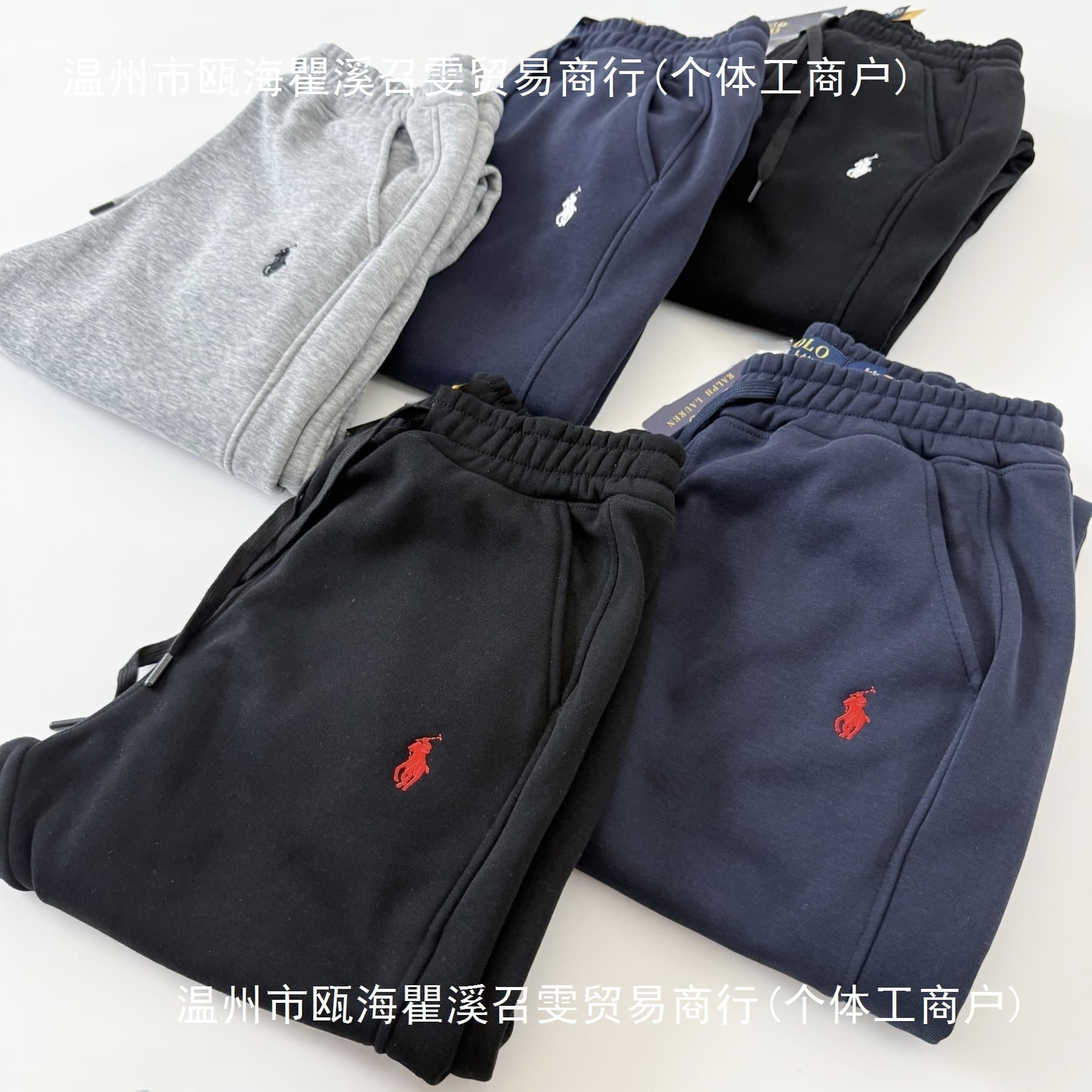 Cross-border RL Paul sweatpants with ankle pony logo autumn casual men and women same style Raff foreign trade embroidered sweatpants