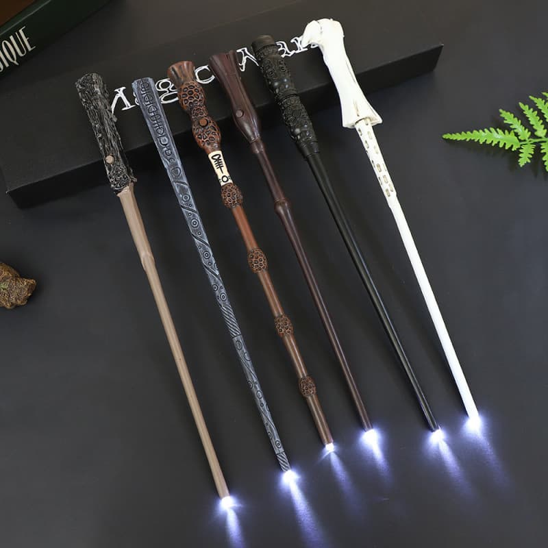 Wholesale Harry Potter Glowing Wand Hermione Dumbledore Glowing Magic Wand Movie Prop Gift Box Set