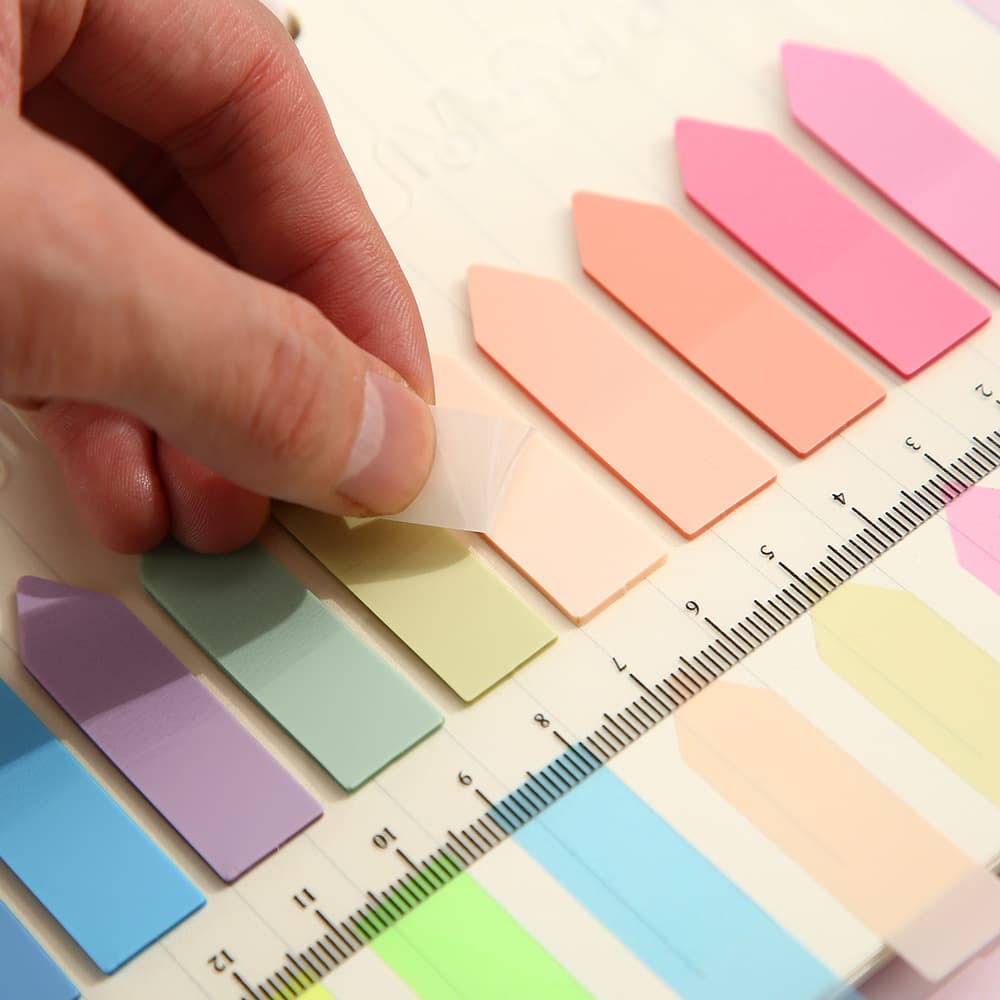 Morandi Color Sticky Notes Ins Style Colorful Classification Index Tabs Set Notebook Writing Marking Notes N-Sticky Notes