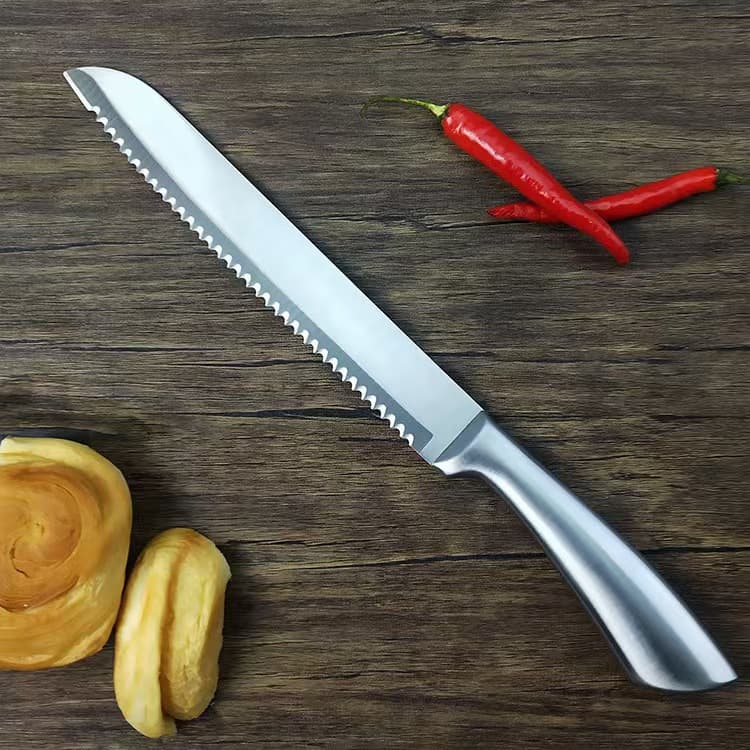 Stainless Steel Bread Knife Serrated Knife Western Pastry Cake Knife Layering Baking Tool Toast Sandwich Bagel Cutter