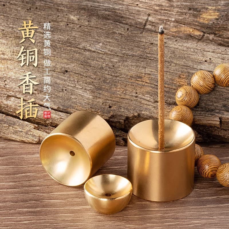 Brass Nine-Hole Incense Stick Holder Zen Home Worship Incense Tray Incense Stand Incense Burner Base
