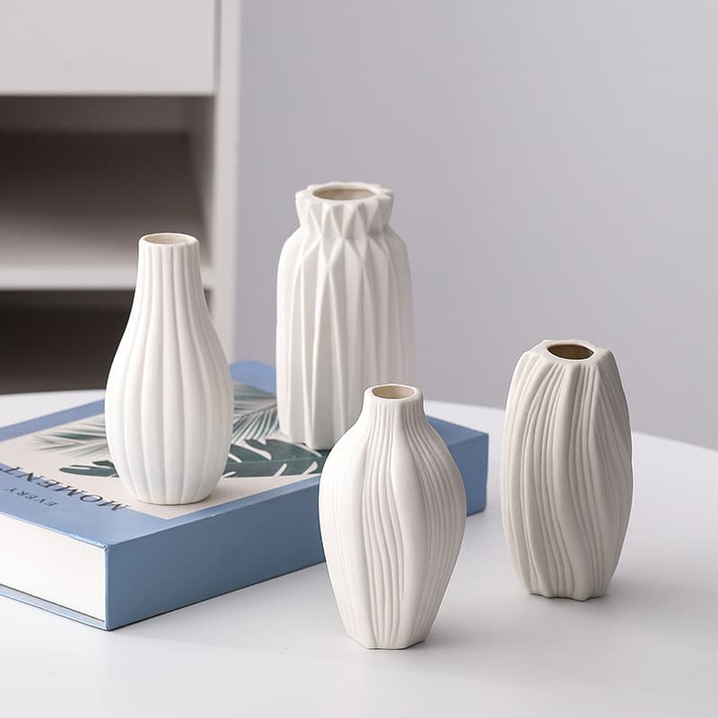 Flower Vessel Ceramic Vase Home Hotel Decorative Ornament Furniture Nordic Simple Modern Display