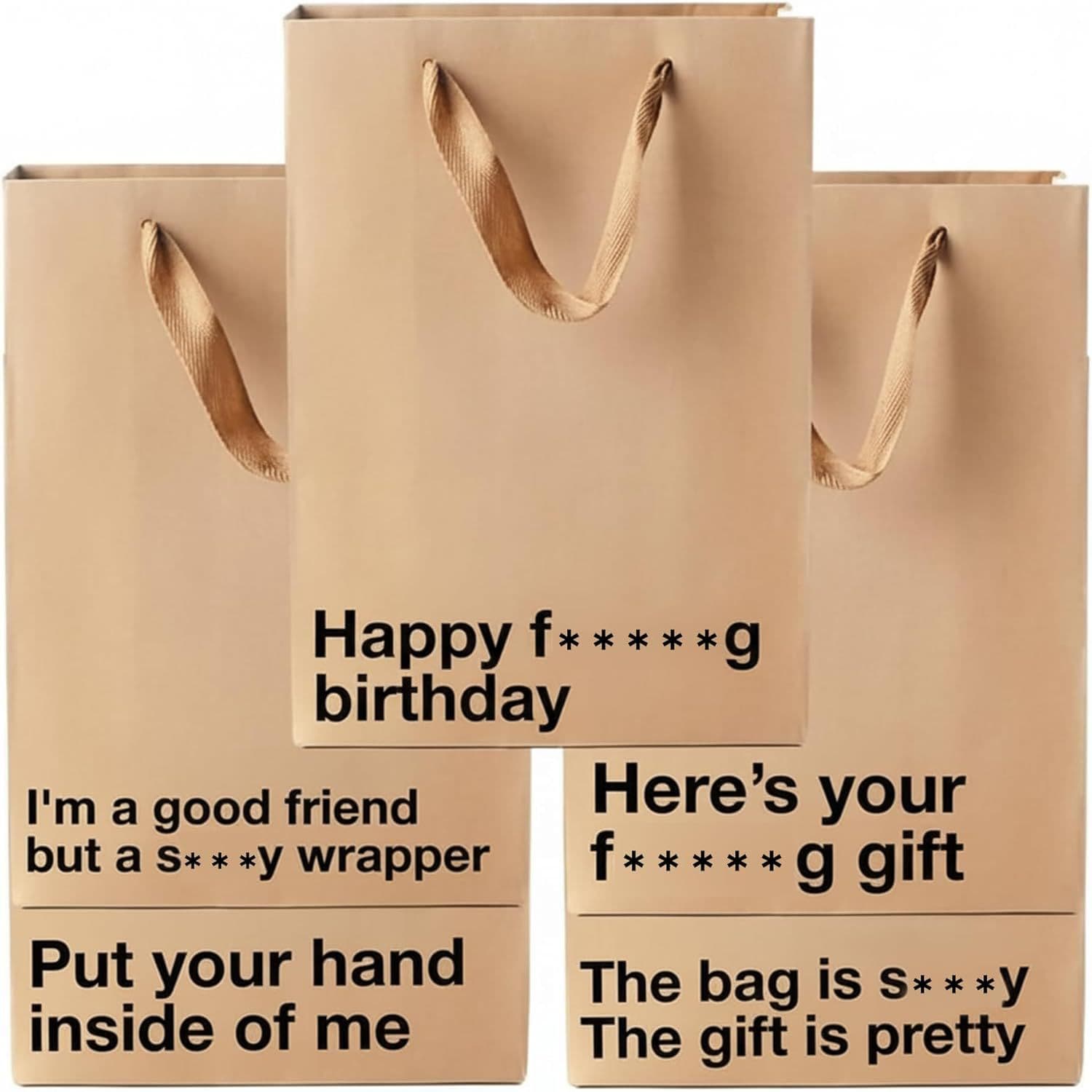 Cross-border New Snarky Gift Bag Funny Gift Bags Sarcastic Gift Bag Fun Paper Bag Set