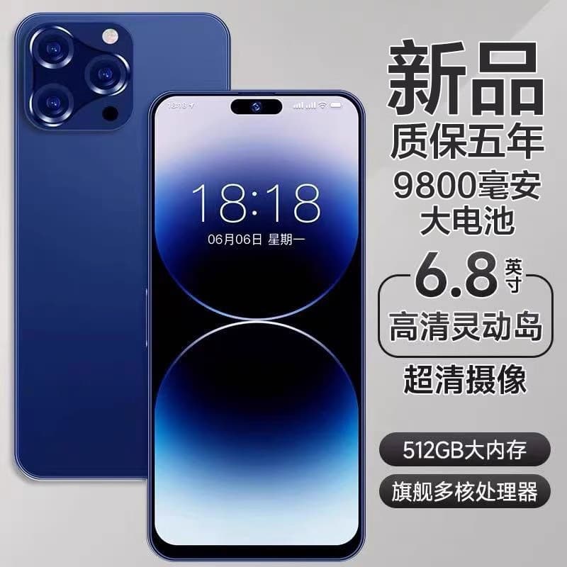 New Original i15 Pro Dynamic Island Full Netcom Smartphone Live Streaming Dropshipping Low Price Wholesale