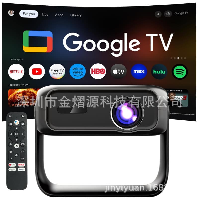 Cross-Border Popular Projector, High-Definition Home-Use 4K Android System, Bluetooth Gimbal, Mobile Screen Projection, Smart Projector Factory