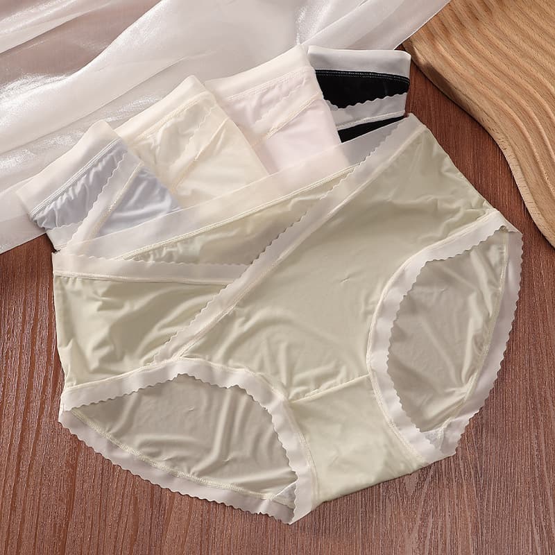 Ice Silk Maternity Underwear Summer Thin Breathable Seamless Low Waist Belly Support Plus Size Pregnancy Cotton Antibacterial Crotch Panties
