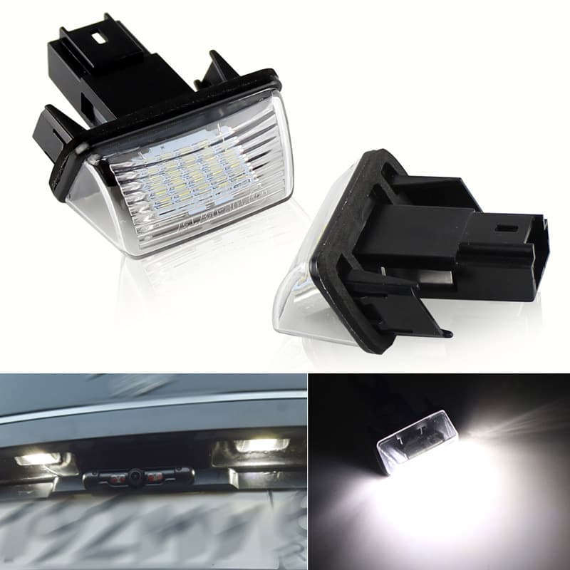 LED License Plate Lights for Peugeot Citroen 206/207/307/308 C3-C6