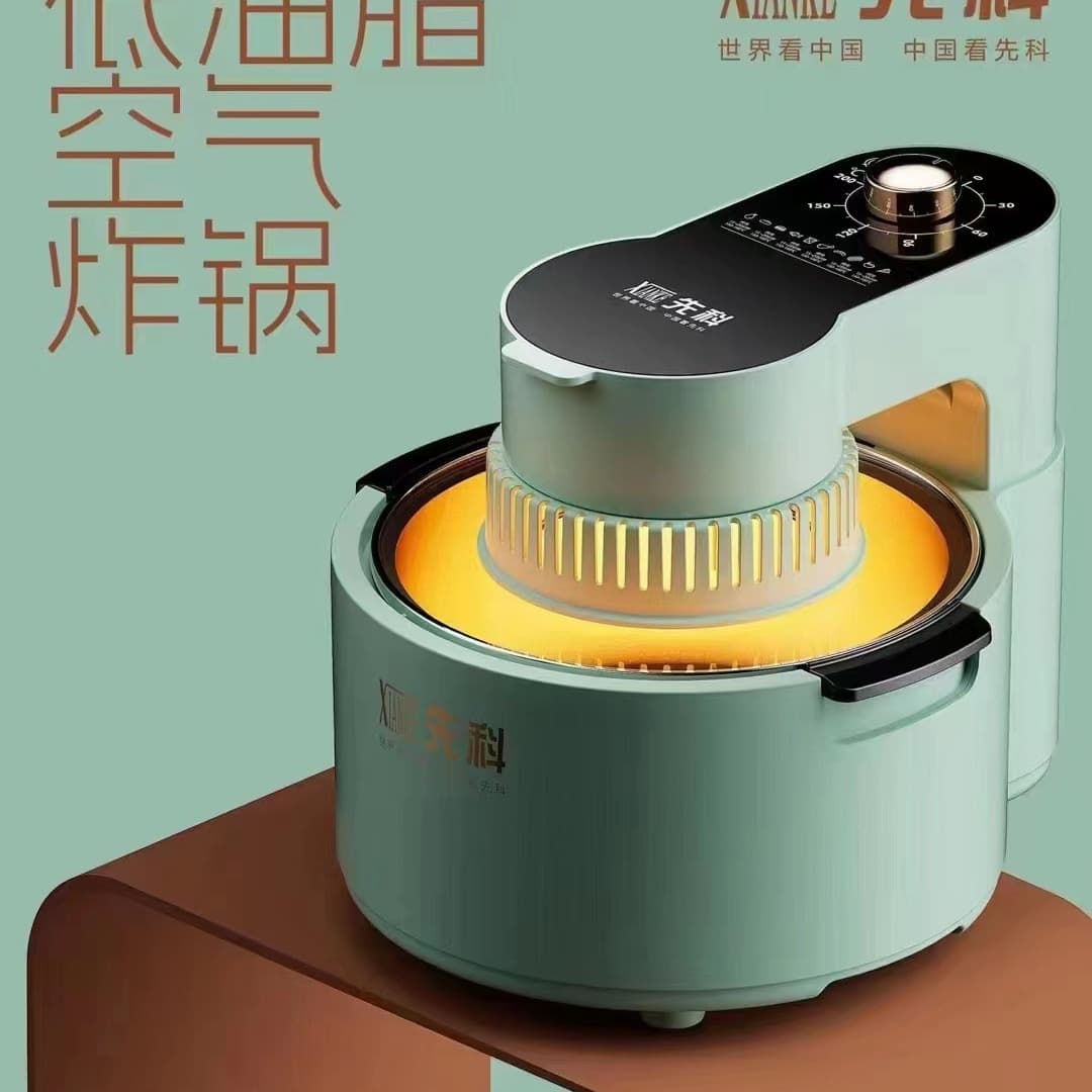 Xianke Visual Air Fryer Multifunctional Household Electric Fryer Automatic Timer Large Capacity Oil-Free Fryer Gift Wholesale