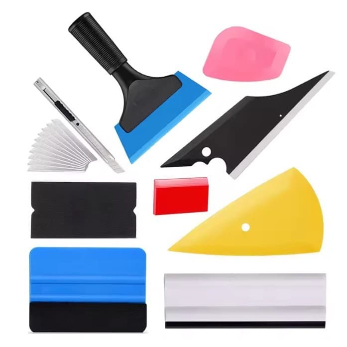 19PCS Car Window Film Tinting Tools Car Vinyl Wrap Installation Kit Felt Squeegee Squeegee Set