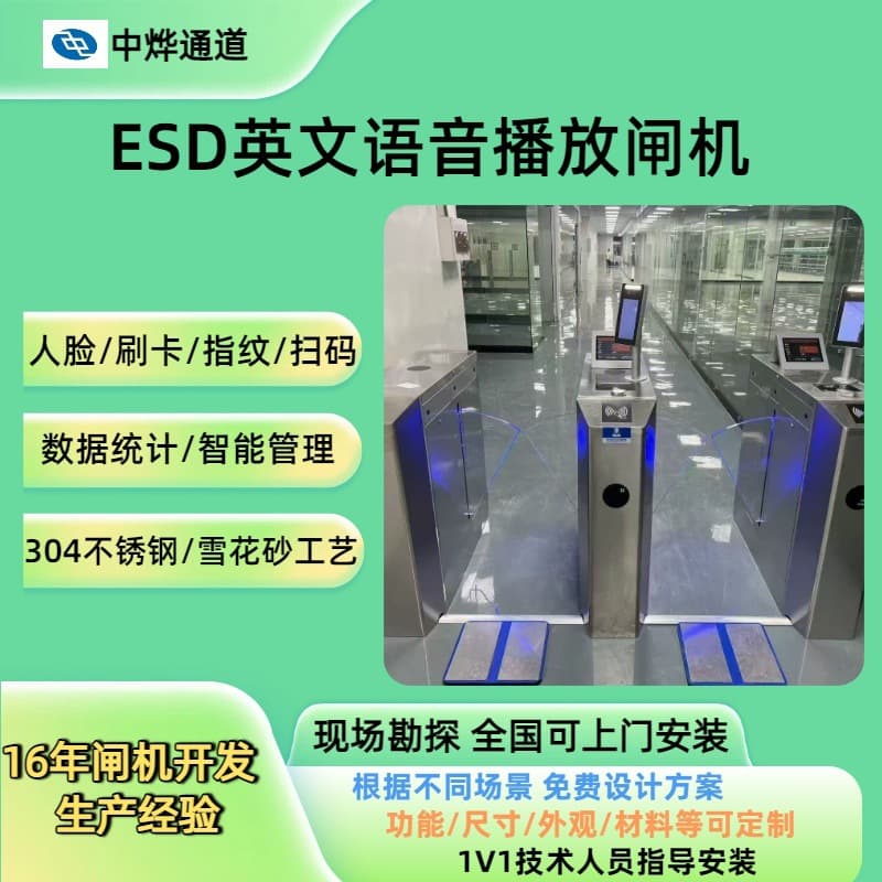 English version of electrostatic meter gate ESD pure English version of channel gate English version of anti-static channel gate