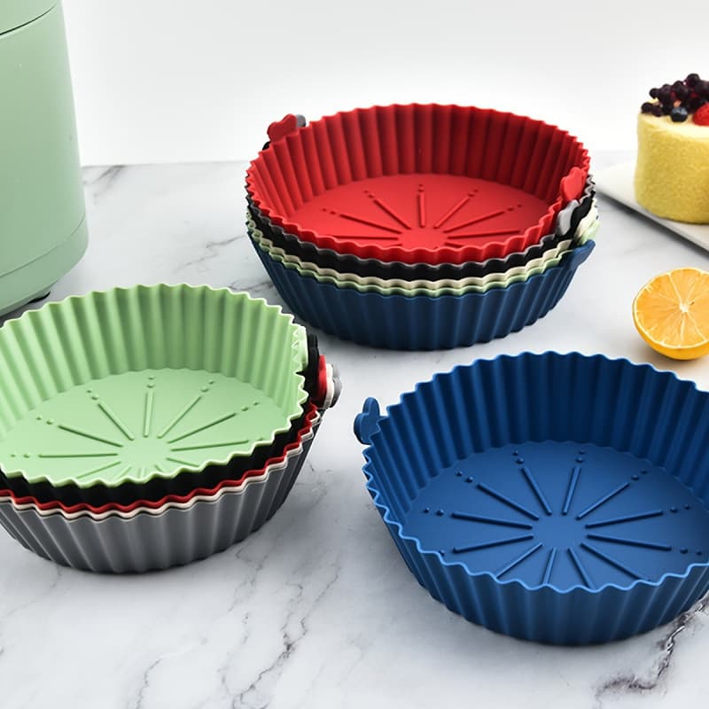2026 New Cross-border Drop Shipping 3-Piece Air Fryer Silicone Inner Pot