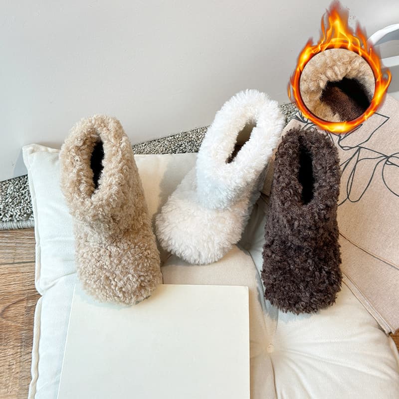 Children's Fleece-Lined Snow Boots 2025 Winter New Girls' Korean Style Princess Ankle Boots Little Girl Warm Fur Cotton Boots