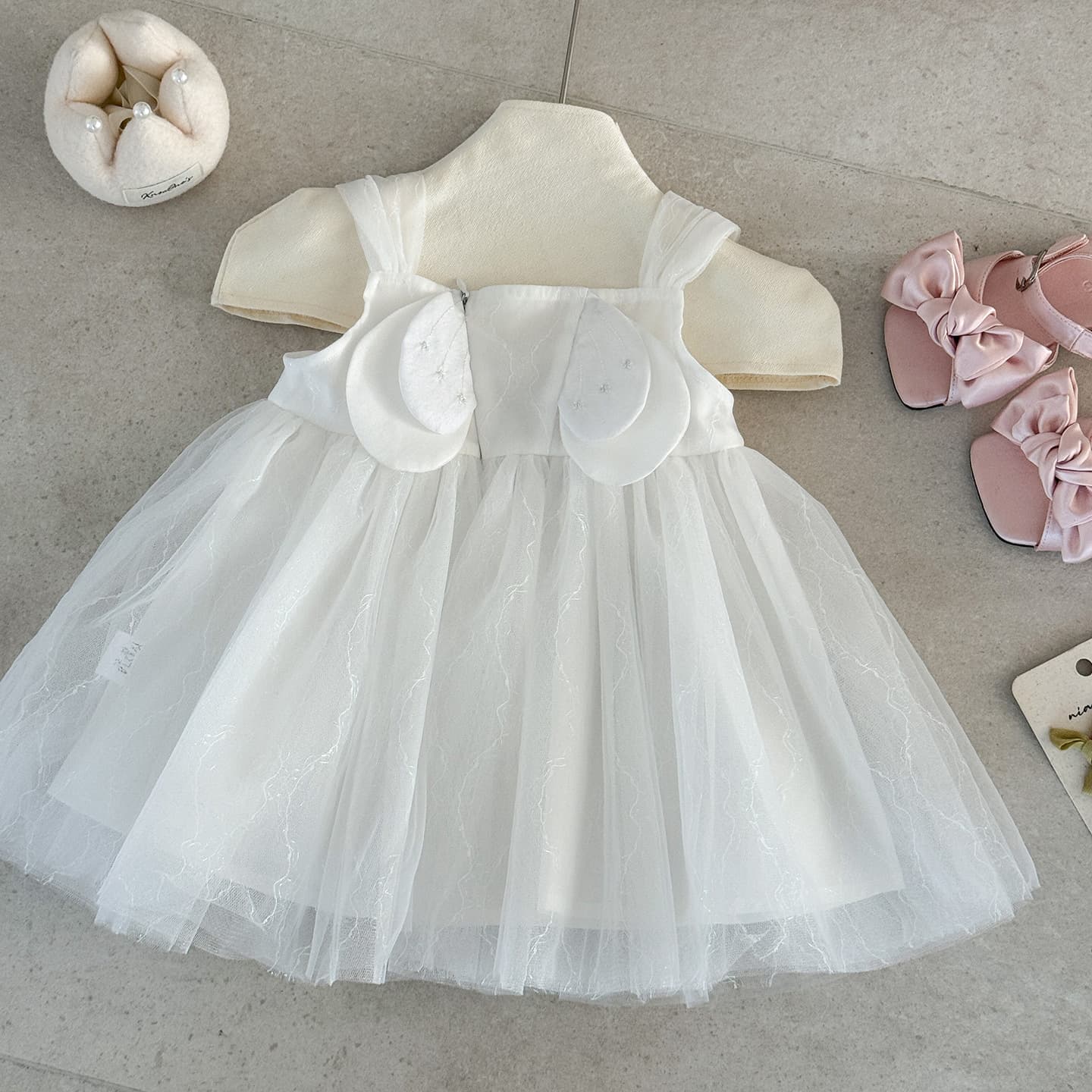 Girls princess suspender skirt summer new baby girl one year old fairy skirt infant small wings dress tutu skirt