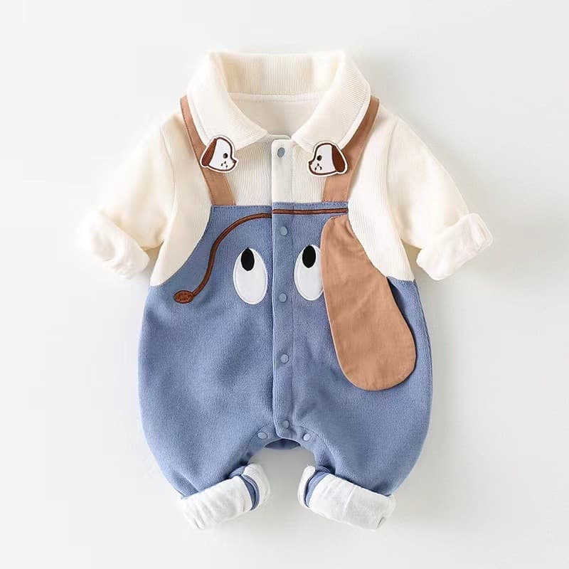 Baby Autumn Clothes, Baby Boy Romper for Spring and Autumn, Newborn Full Moon 100 Days, Super Cute Internet-Famous Outing Wear, Bodysuit