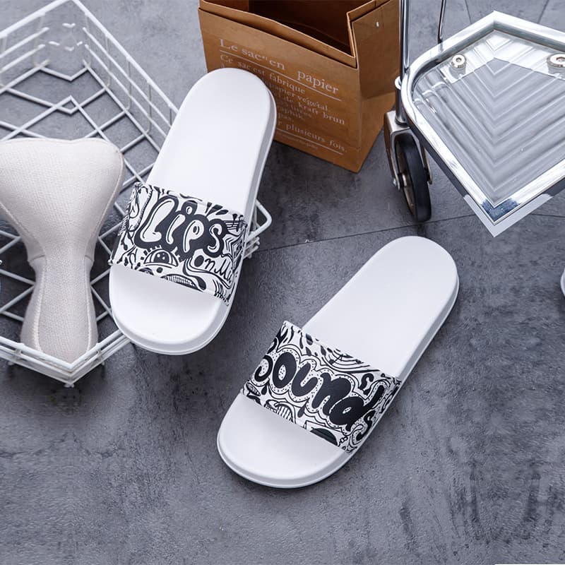 Summer sandals for women to wear outside the house, summer indoor ins, home bathing couple Internet celebrity slippers couple style
