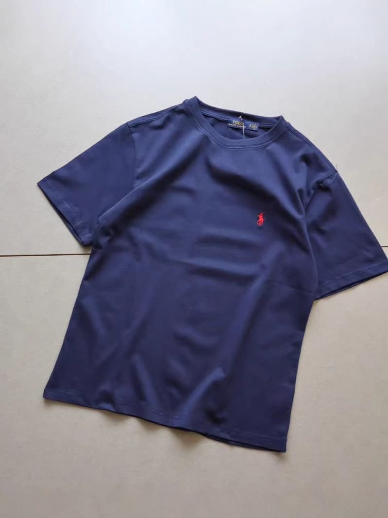 Ralph Lauren Little Pony Summer Cotton Crew Neck Slim Fit Short Sleeve European Fit Men's Breathable Embroidered Polo Little Pony Logo T-Shirt