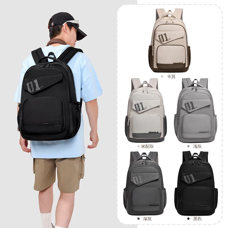 Nylon Fabric College Style Polyester Casual School Backpack for Daily Use Travel Laptop Backpack
