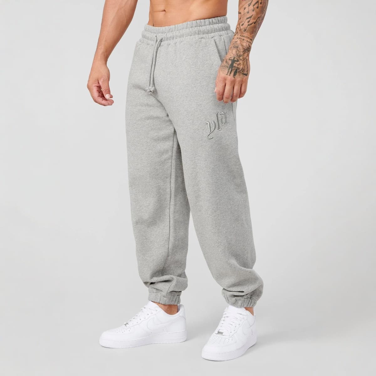 YOUNGLA New Men's Sweatpants Terry Cloth Embroidered Pants Sports Fitness Jogger Pants Casual Jogger Sweatpants Streetwear