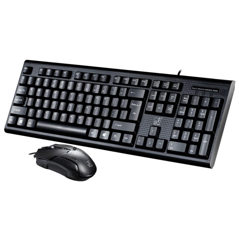 Zhuiguangbao Q9 Wired USB Keyboard, Universal for Notebook and Desktop, Business Office Gaming Keyboard and Mouse Set