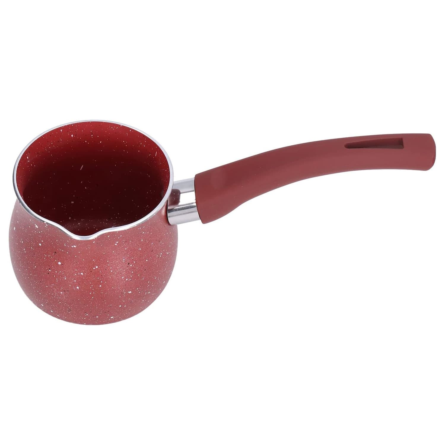 Hot-Selling Stretch Aluminum Non-Stick Cookware Set, Small Milk Pan with Insulated Kettle and Soft-Touch Handle Coffee Pot