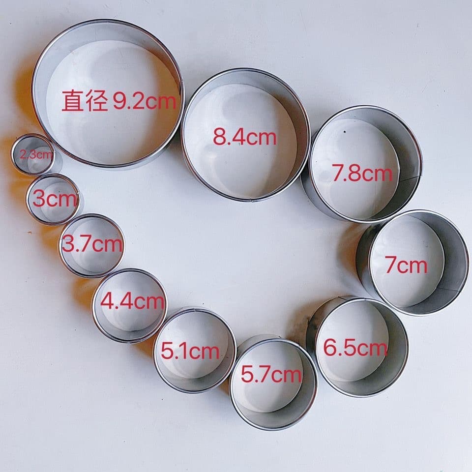 Steel Ring Mold Round Baking Mold Cake Ring Mold Pastry Set Dumpling Skin Mousse Ring Scone Mold