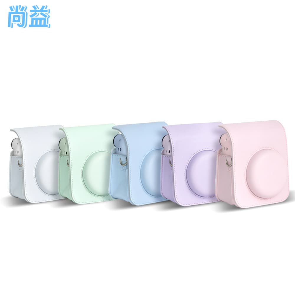 Fits Fuji Instax Mini 12 Solid Color Camera Bag Digital Camera Storage Protective Case Crossbody Bag