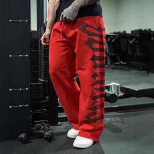 YOUNGLA New Men's Muscle Workout Joggers Cotton Printed Mid-Rise Casual Pants