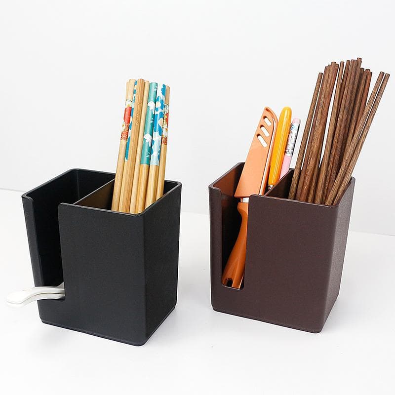 Chopstick holder, dining table chopstick cage, restaurant chopstick holder, household chopstick cage, kitchen tableware spoon storage box, square solid color.