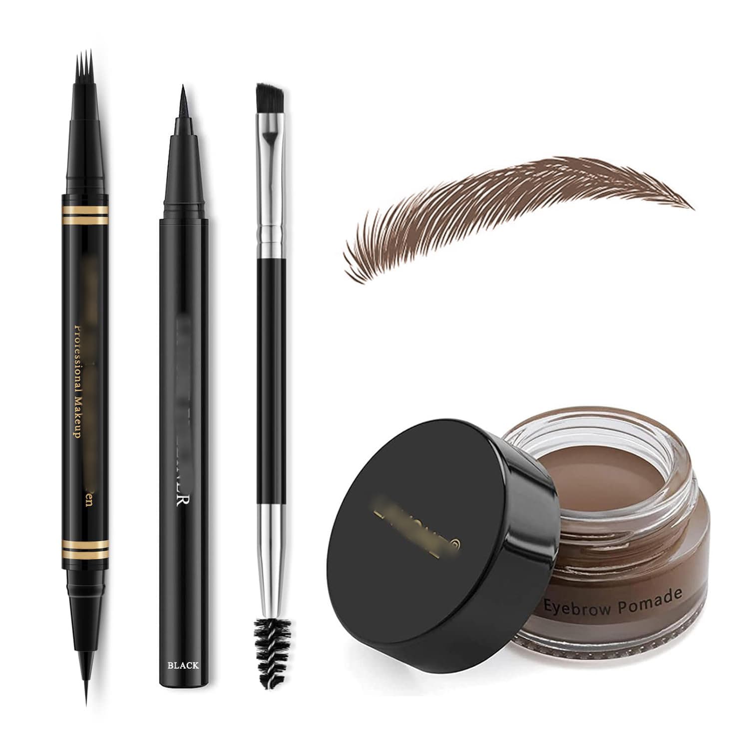 Waterproof Eyebrow Gel Tint Long-Lasting Eyebrow & Eyeliner Dual-Use Brow Pomade Dark Brown Cross-Border No Logo