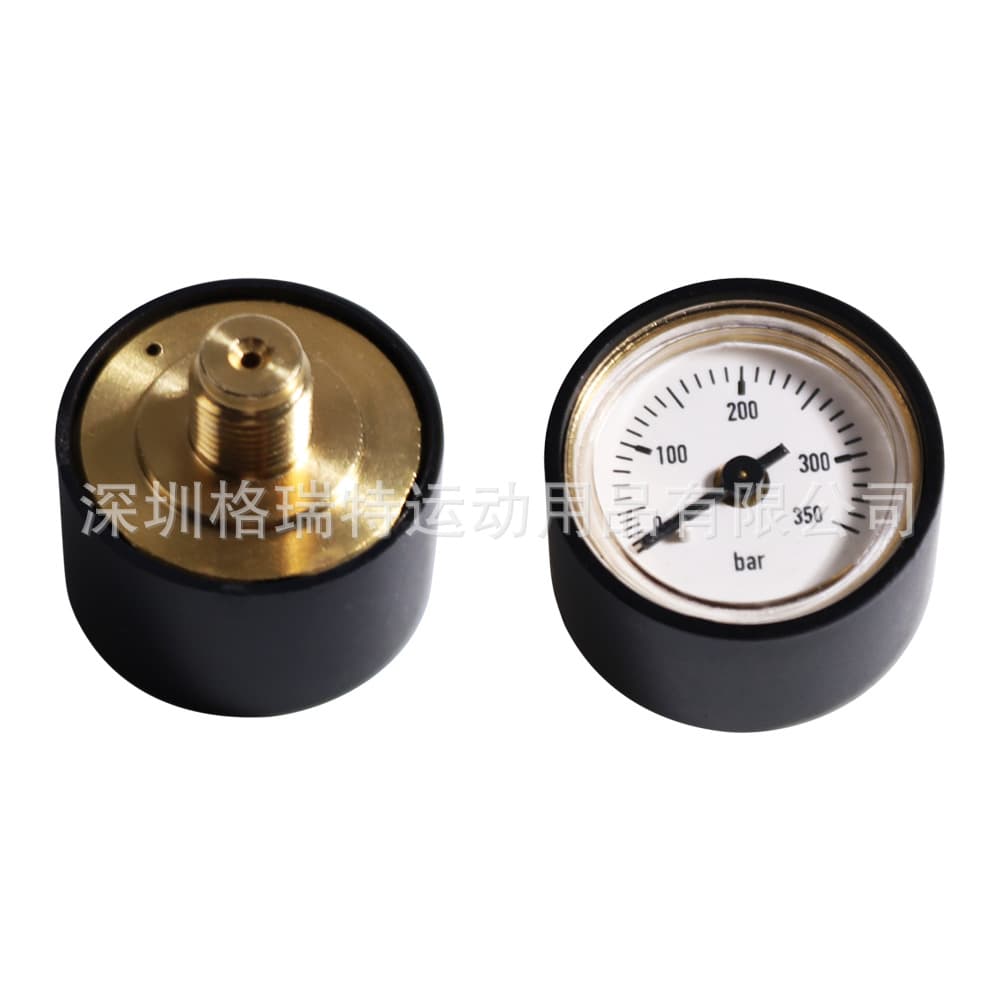 Factory Direct New 1/8BSPP Thread Black Housing 350bar Pressure Cylinder Pressure Gauge Precision Pressure Gauge