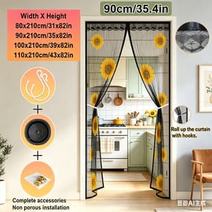 Magnetic Mosquito-Proof Door Curtain, Summer Screen Door, No-Drill, Household Bedroom Kitchen Partition Curtain, Blocking Curtain, Screen Window