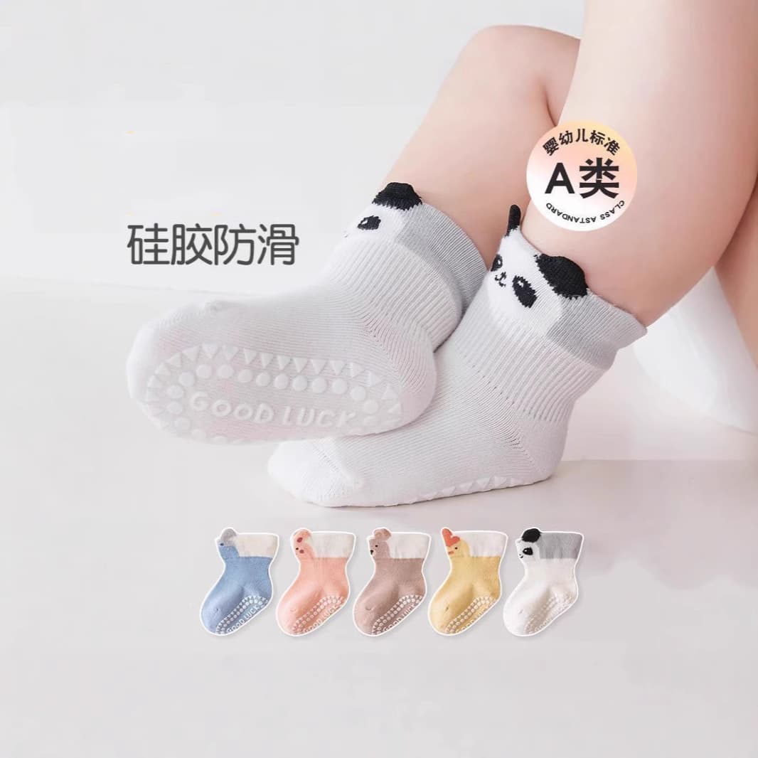 Baby Mid-Calf Socks Winter New Style Dot Anti-Slip Floor Socks Newborn Seamless Cartoon Infant Socks Class A