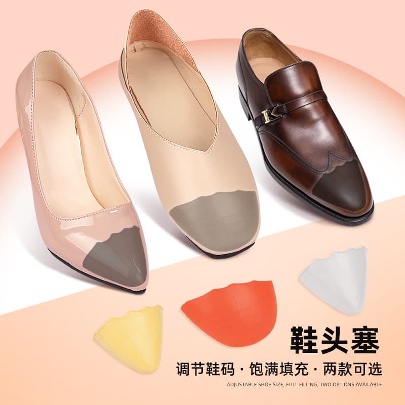 PU Toe Insert for Men and Women, Extra Soft and Thick Toe Protection, Adjustable Half-Size Insoles for Pointed or Round-Toe High Heels