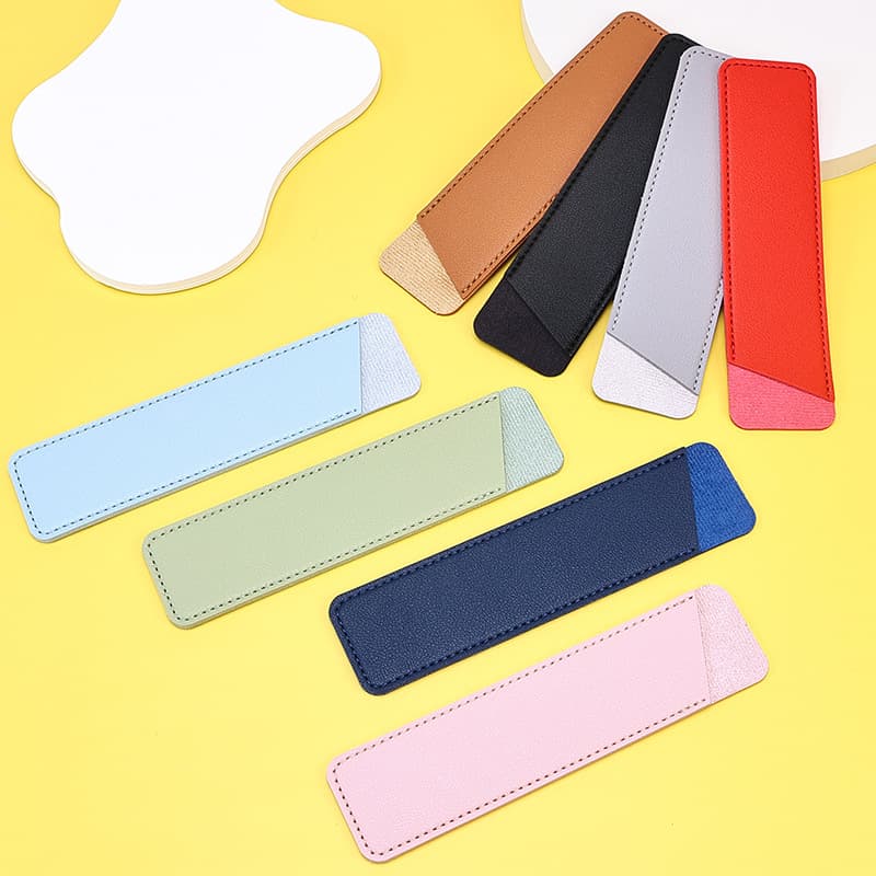 Creative PU Leather Pencil Case, Minimalist Student Stationery Bag, Pencil Holder, Business Gift Pen Protector, Solid Color Pencil Pouch