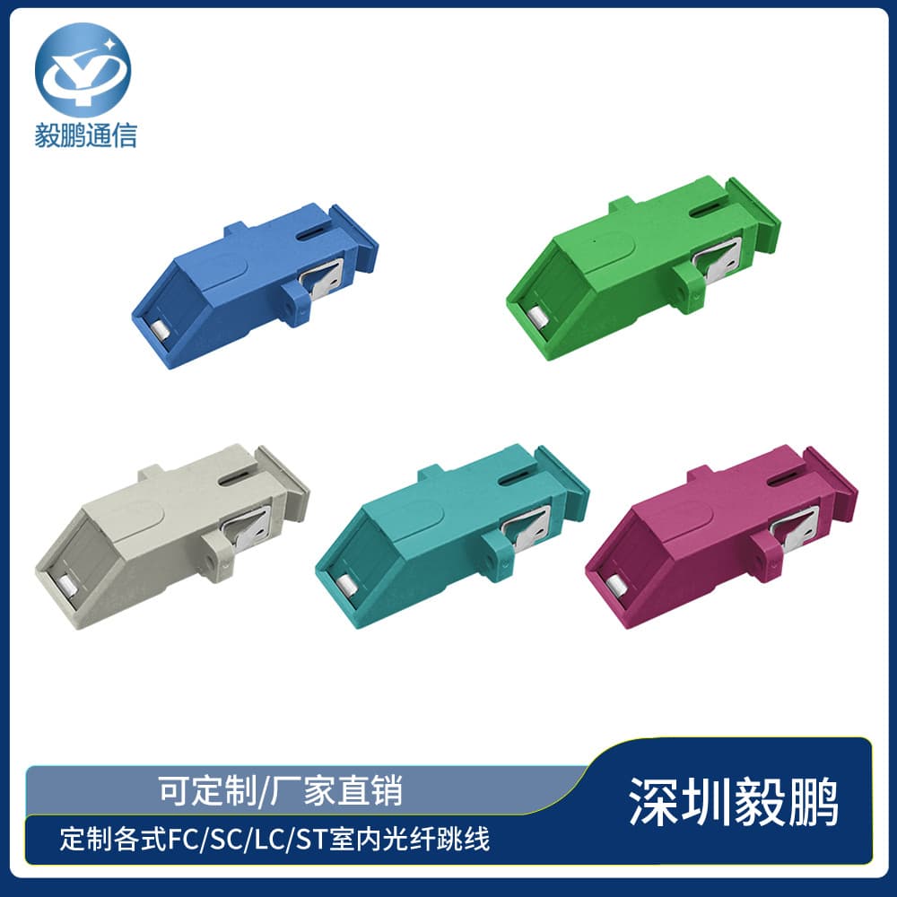 SC laser-proof simplex eared inner flip cover fiber optic adapter fiber flange SM/MM/OM3/OM4