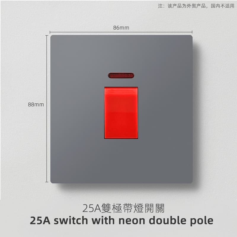 British Standard Gray Switch Socket 1-Gang 13A Socket Multi-Function 5-Outlet USB European French Socket 2 5A Switch