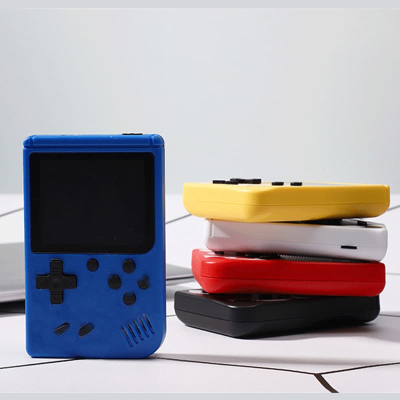 Coolbaby Retro Handheld Game Console Transparent Color Portable Gaming Device Classic Single and Two-Player Games for Kids