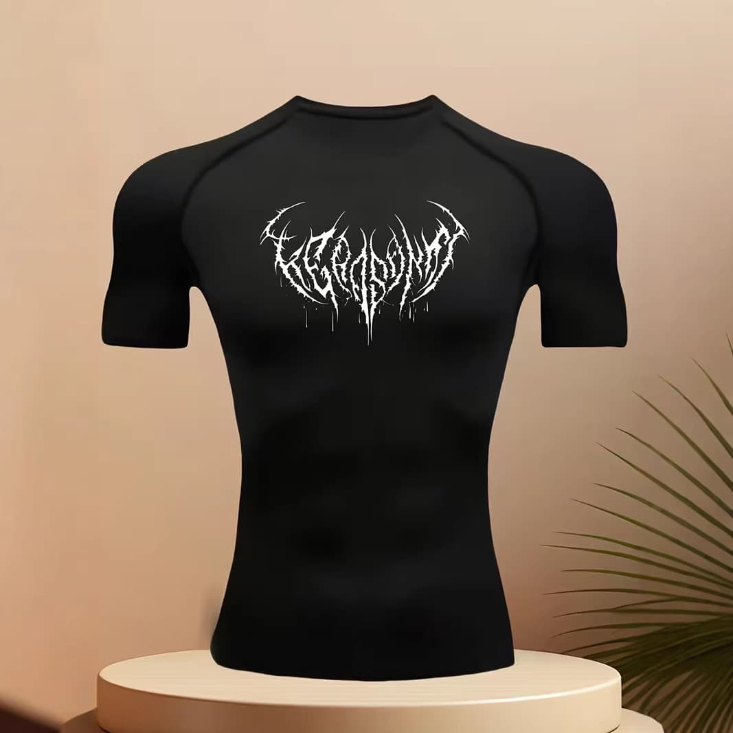 2025 New Sports T-Shirt Running Base Layer Gym Training Men's Breathable Moisture-Wicking Stretch Tight Fit