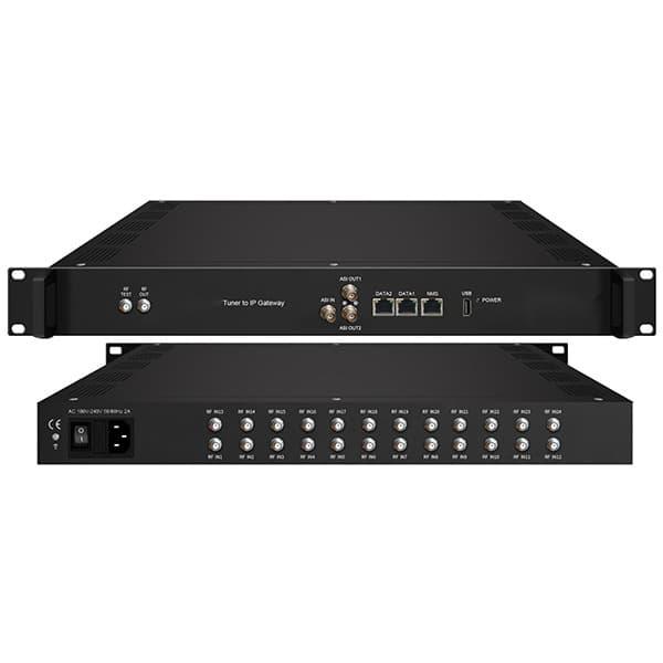16 DVB-S2/T2/ISDB/ATSC/C Tuner conver IP an ASI Ipgatew